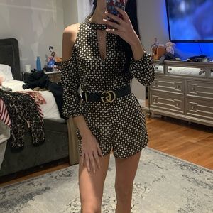 Cold shoulder romper